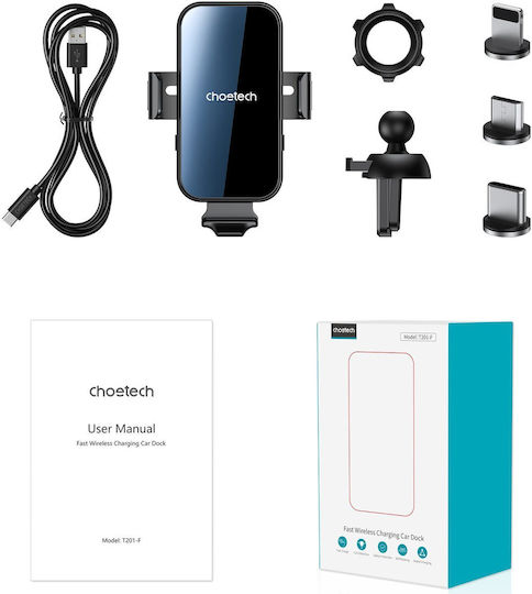 Choetech T201-F Handyhalterung Auto mit verstellbaren Haken Schwarze