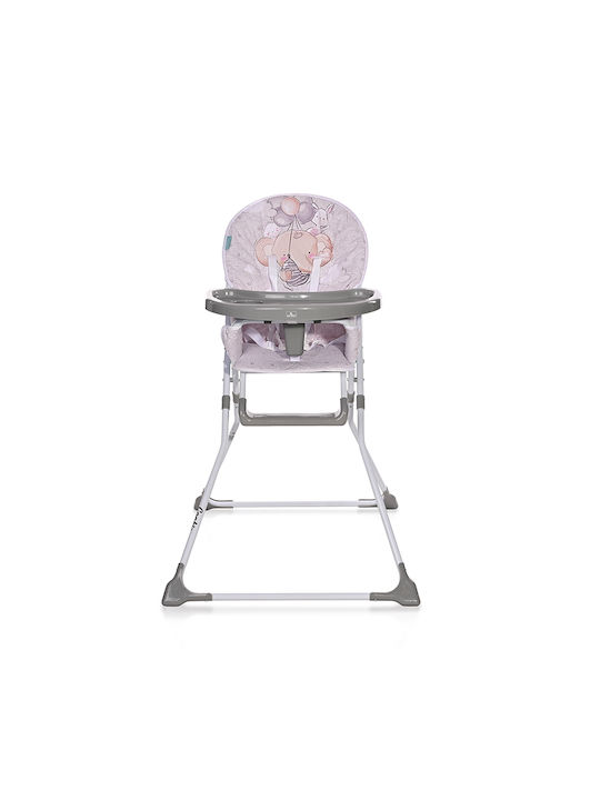 Lorelli Cookie Foldable Highchair with Metal Frame & Fabric Seat Marble Grey