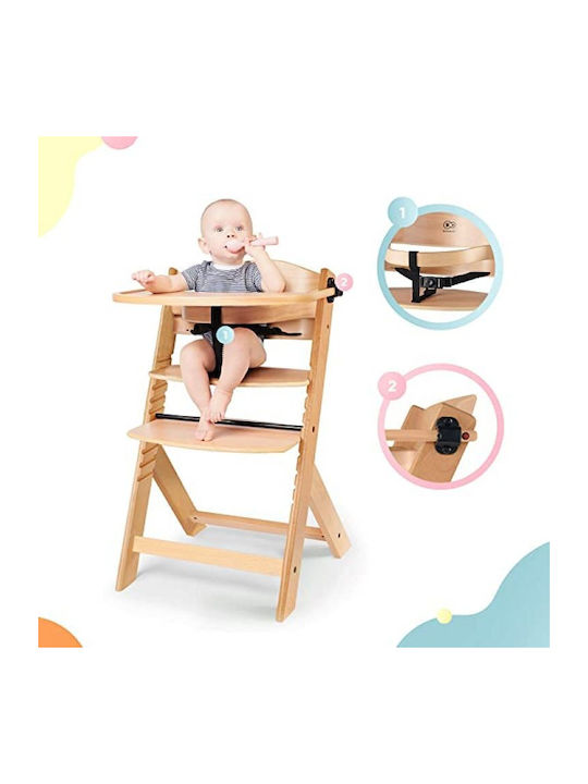 Kinderkraft Enock Столче За Хранене 2 В 1 С Регулируема Височина Natural