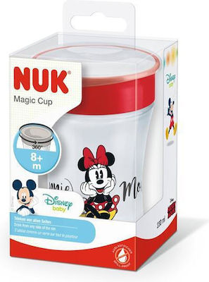 Nuk Παιδικό Ποτηράκι "Magic Cup" από Πλαστικό Κόκκινο 230ml για 8m+