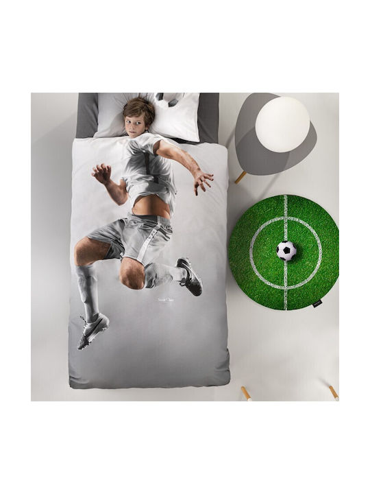 Saint Clair Kinderbettlaken Set Einzeln Striker Graues 170x250cm