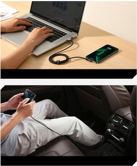 Baseus MVP 2 Angle (90°) / Braided USB to Lightning Cable Μαύρο / Κόκκινο 2m