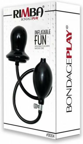 Rimba Bondage Play Inflatable Plug Massive Core Anal Plug Schwarz