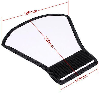 Camera reflector for double-sided flash (white - silver)