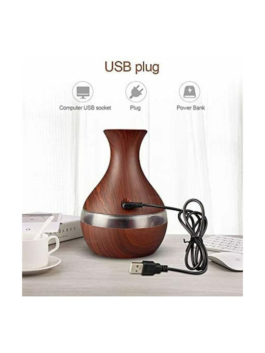 Dispozitiv De Aromaterapie Cu Lumini LED Maro 200ml