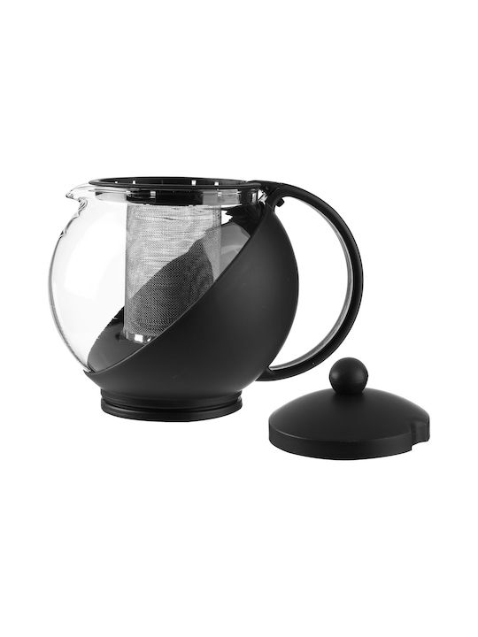 Secret de Gourmet 461722180 Glass Black Teapot with Filter 1250ml