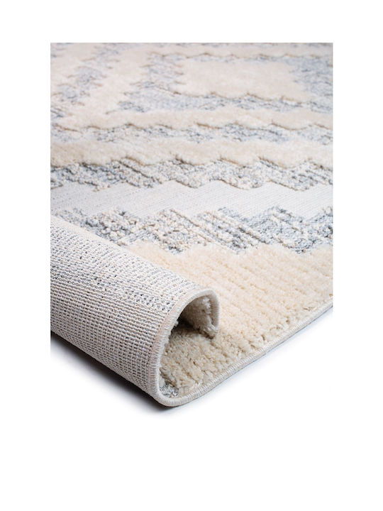 Viokarpet Momentum S711A Rug Rectangular with Fringes White / Light Grey