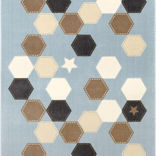 Saint Clair Polygon Παιδικό Χαλί Γαλάζιο 150x200cm
