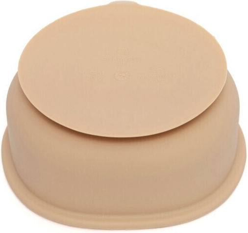 Petit Monkey Baby Food Bowl Bear made of Silicone Beige
