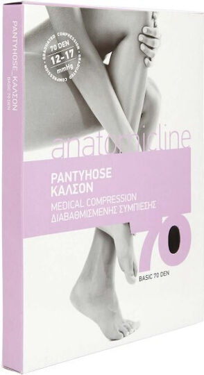 Anatomic Line Καλσόν 70 Den 12-17mmHg Καλσόν Διαβαθμισμένης Συμπίεσης 12-17 mmHg 70 Den Μαύρο