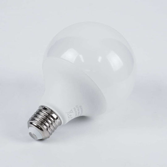 GloboStar LED Bulb 15W 140mm for Socket E27 and Shape G95 Cool White 1500lm
