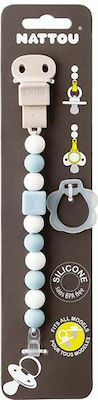 Nattou Chain Pacifier Lapidou with Beads made of Silicone Multicolor 879330