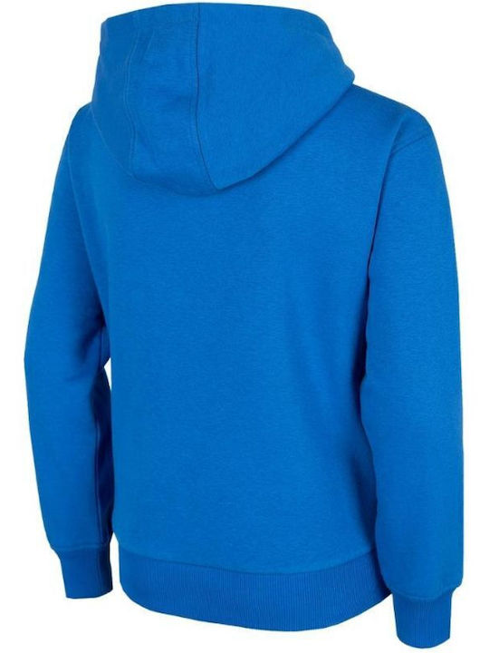 4F Kinder Sweatshirt mit Kapuze und Taschen Blau