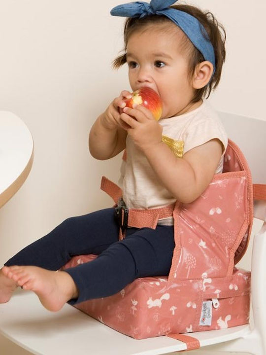 Baby to Love Portable Fabric Booster Seat for Chair Easy Up Booster Pink Forest