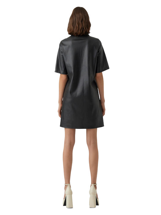 Vero Moda Summer Mini Dress Leather Black
