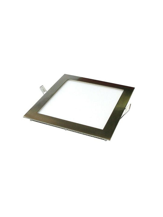 Atman Square Recessed LED Panel 18W with Natural White Light 22x22cm