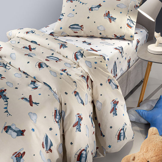 Saint Clair Set Kids Duvet Cover Single Beige