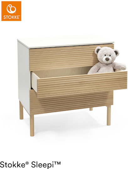 Sleepi Dulap cu Sertare pentru Bebeluși cu 3 Sertare Maro 88x53.7x88.5cm