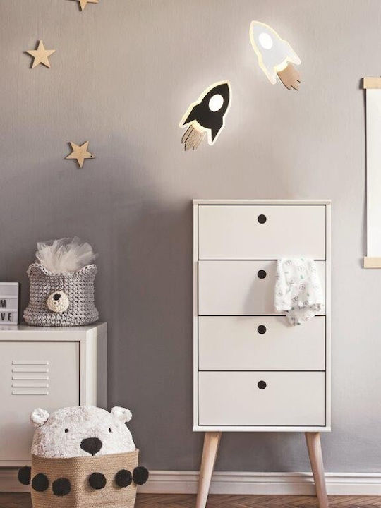 Aca Kinder Wandleuchte LED Nasa Blue
