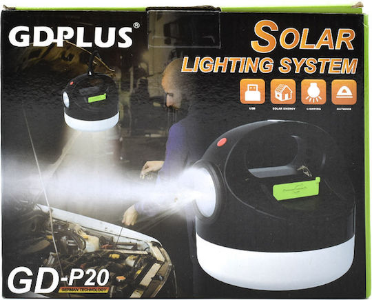 GDPLUS Ηλιακό σύστημα φωτισμού GD-P70 με Φακό Λάμπα