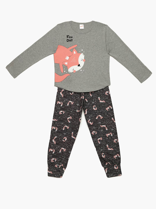 Minerva Kids Pyjamas Winter Cotton Gray