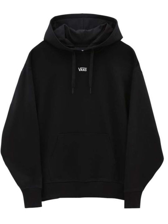 Long Women's Sweatshirt Hooded Black