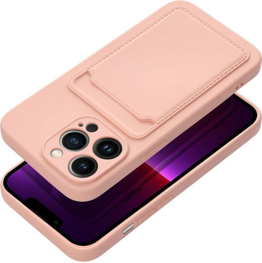 Forcell Card Back Cover Σιλικόνης με Υποδοχή για Κάρτες Κοραλί (iPhone 14 Pro)