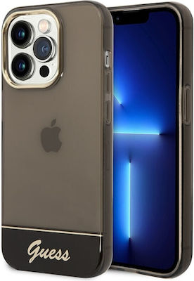 Guess Translucent Plastic Back Cover Black / Transparent (iPhone 14 Pro Max)