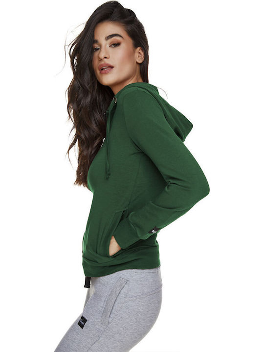 Women's Sweatshirt Jacket Hooded Khaki