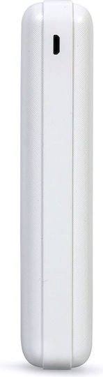 Lamtech LAM112129 Power Bank 20000mAh mit 2 USB-A Anschlüssen Weiß