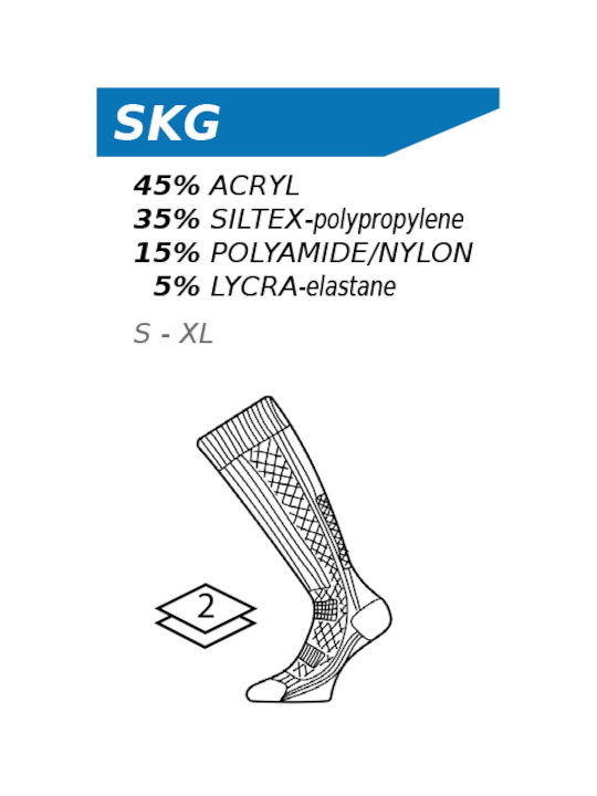 Lasting Κάλτσες Σκι & Snowboard Μαύρες 1 Ζεύγος