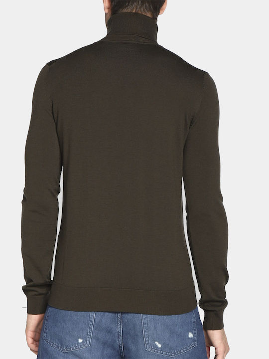 Hugo Boss Men's Long Sleeve Sweater Turtleneck Khaki