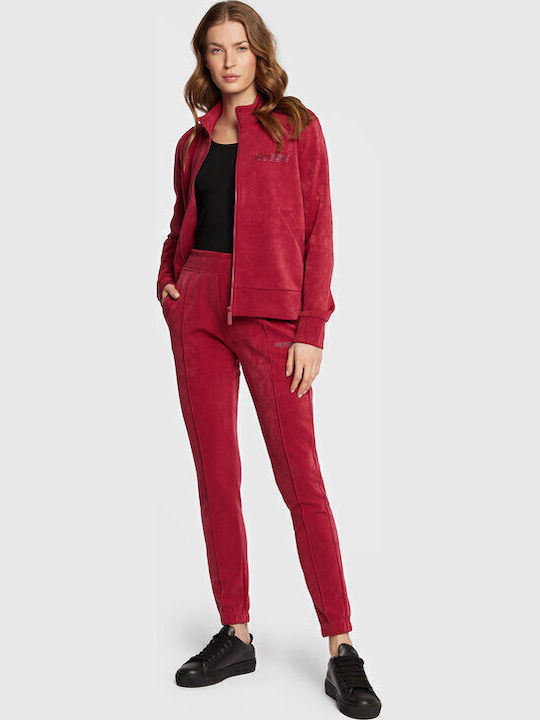 Women's Sweatshirt Jacket Red