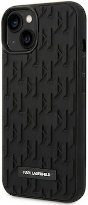 Karl Lagerfeld 3D Monogram Silicone Back Cover Black (iPhone 14 Plus)