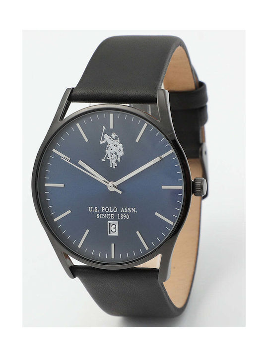 U.S. Polo Assn. Colin Watch Battery with Black Leather Strap