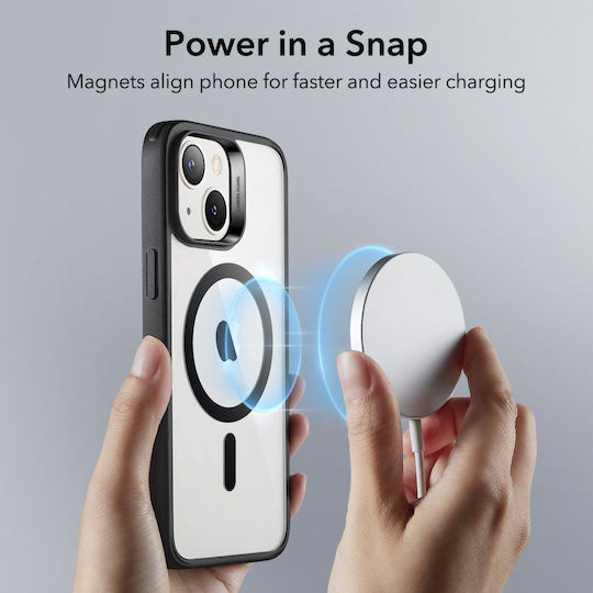 ESR CH Halolock Magsafe Задна корица Силикон 0.5мм Clear/Black (iPhone 14 Plus)