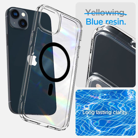 Spigen Ultra Hybrid MagFit Back Cover Plastic 2mm Black Transparent (iPhone 14)