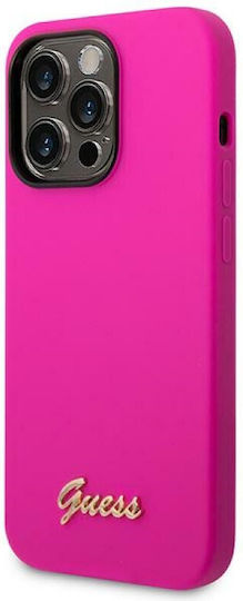 Guess Vintage Back Cover Σιλικόνης Fuchsia (iPhone 14 Pro)