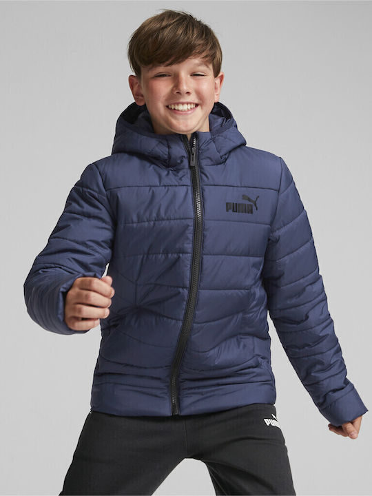 Kids' Sports Jacket Short with Hood Navy Blue