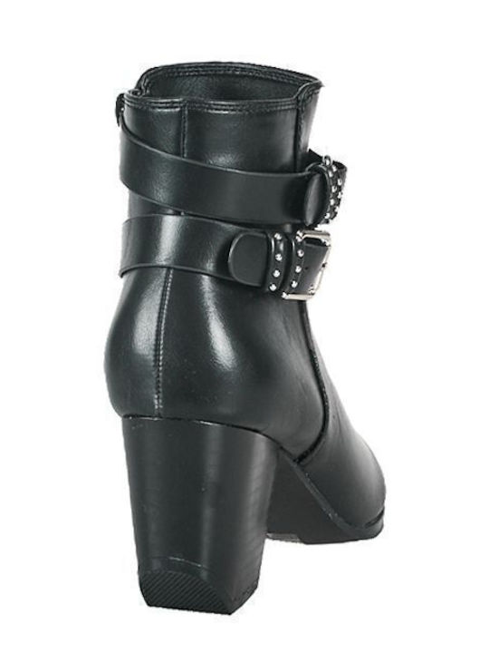 Women's Ankle Boots with Medium Heel Black