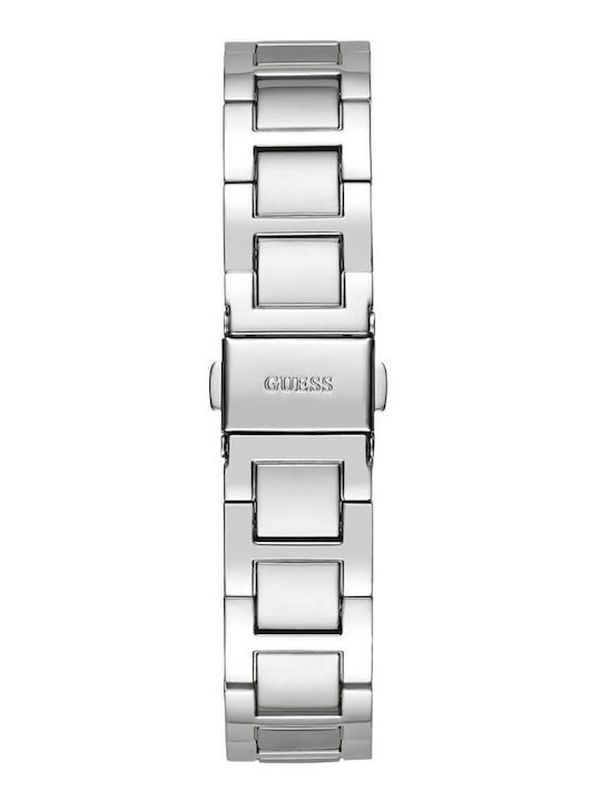 Guess Γυναικείο Ρολόι 34mm Μπαταρίας με Ασημί Μεταλλικό Μπρασελέ
