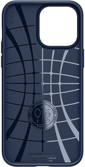 Spigen Liquid Air Umschlag Rückseite Silikon Marineblau (iPhone 14 Pro)