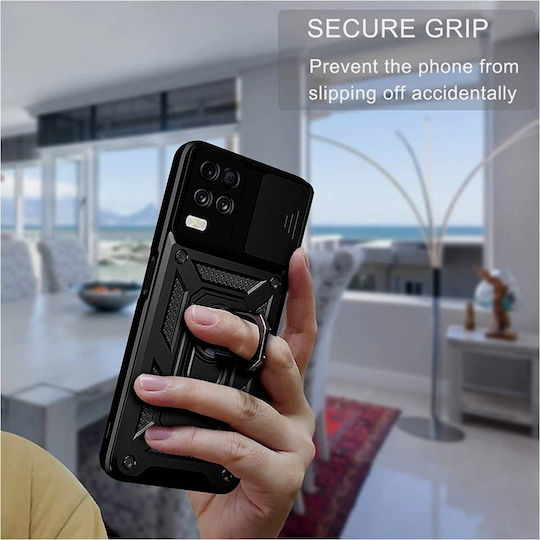 Bodycell Armor Slide Back Cover Πλαστικό Μαύρο (Realme 8/8 Pro)