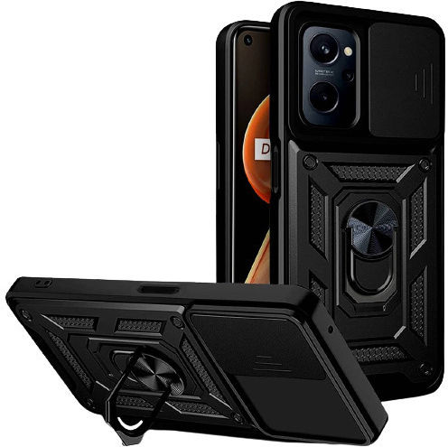 Bodycell Armor Slide Umschlag Rückseite Kunststoff Schwarz (Realme 9i)
