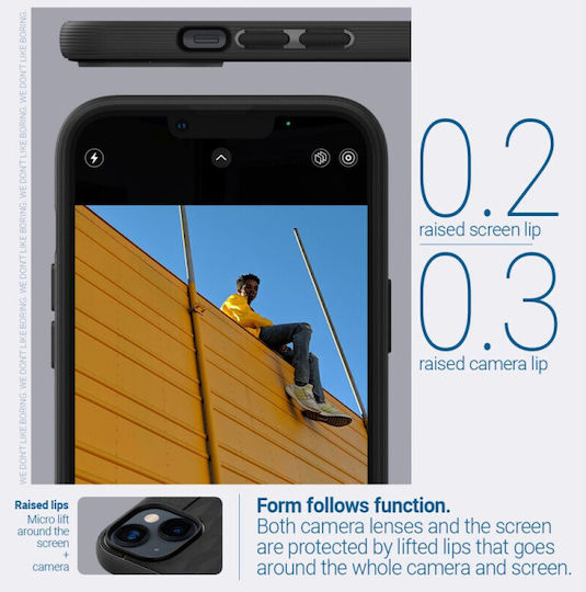 Caseology Parallax Mag Back Cover Σιλικόνης 2mm Matte Black (iPhone 14 Plus)