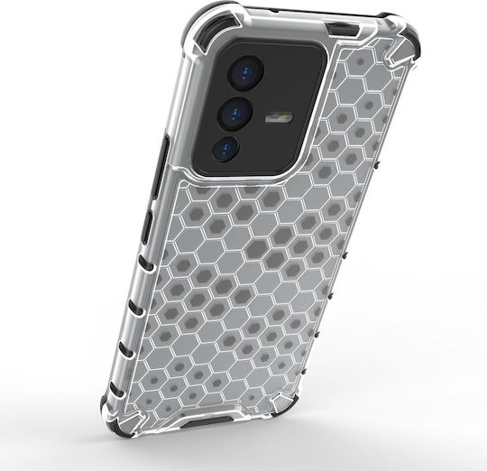 Hurtel Honeycomb Задна корица Пластмаса / Силикон Черен (Vivo V23 5G)