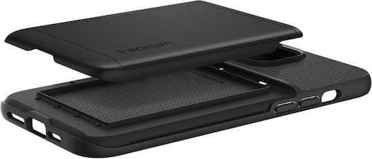 Spigen Slim Armor CS Umschlag Rückseite Kunststoff / Silikon 2mm mit Kartenhalter Schwarz (iPhone 14 Plus)