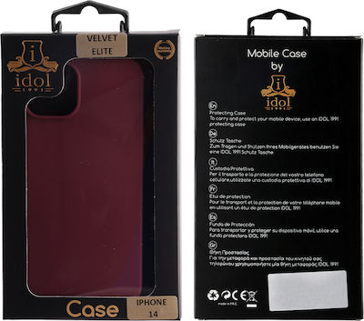 Idol 1991 Velvet Elite Silicone Back Cover Burgundy (iPhone 14)