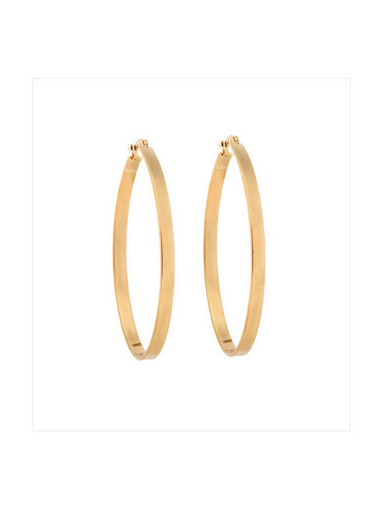 Puppis Earrings Hoops made of Steel Gold Plated