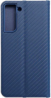 Forcell Luna Carbon Plastic Book Blue (Galaxy S21 FE 5G)